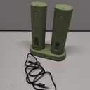 LARS NYSM Electric Salt and Pepper Grinder Set, USB Rechargeable, Automatic Salt and Pepper Mills, Spice Shakers Refillable with LED Light, Adjustable Coarseness, Ceramic Grinder (Sage Green)