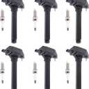 NewYall Ignition Coil and Spark Plugs for Dodge Avenger Challenger Charger Durango Grand Caravan Journey Ram 1500 CV ProMaster Jeep Cherokee Wrangler Chrysler 200 300 Town & Country 3.6 V6