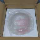 Aspen Creative 25004-68-1 Replacement 2-Tone Clear & Sandblasted Glass shade for Flush Mount or Semi-Flush Mount, 1/2" Center Hole, 11-3/4" Diameter x 3-7/8" Height