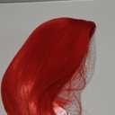 SUKRI Red Bob Wig 12 Inch Middle Part Straight Bob Wigs for Women Heat Resistant Synthetic Wig for Costume Cosplay Halloween Party