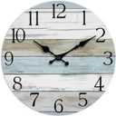 Wall Clock, 16 Inch Silent Non Ticking Wall Clocks Battery Operated, Rustic Clocks Decorative for Living Room, Kitchen, Bathroom, Bedroom