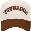 Football Upside Down Reversed Trucker Hat Vintage Western Style Embroidered Snapback Baseball Hat for Men Women (Brown), One Size
