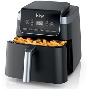 Ninja XL Air Fryer with MaxCrisp | 6.5 QT Capacity | 6-in-1 Max Crisp, Air Fry, Roast, Bake, Reheat & Dehydrate | 450°F Temp | 1750 Watts | Nonstick Basket, Crisper Plate & Recipe Guide | Grey | AF181