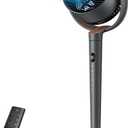 Dreo Fan for Bedroom, 120 Oscillating Standing Fans, Quiet Floor Fan with DC Motor, 100ft Pedestal Fans for Room, 9 Speeds, 4 modes, 20dB, 120 Manual Vertical, 37-42" Adjustable Height, 9H Timer (Grey)