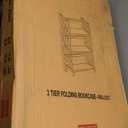 Casual Home 3-Shelf Folding Stackable Bookcase (27.5" Wide)-Walnut