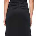 Alex Evenings Women's Sleeveless Stretch Scuba Crepe Mother of the Bride Dress with Tucked Waist and Cascade Detail Skirt (Black, L/4)