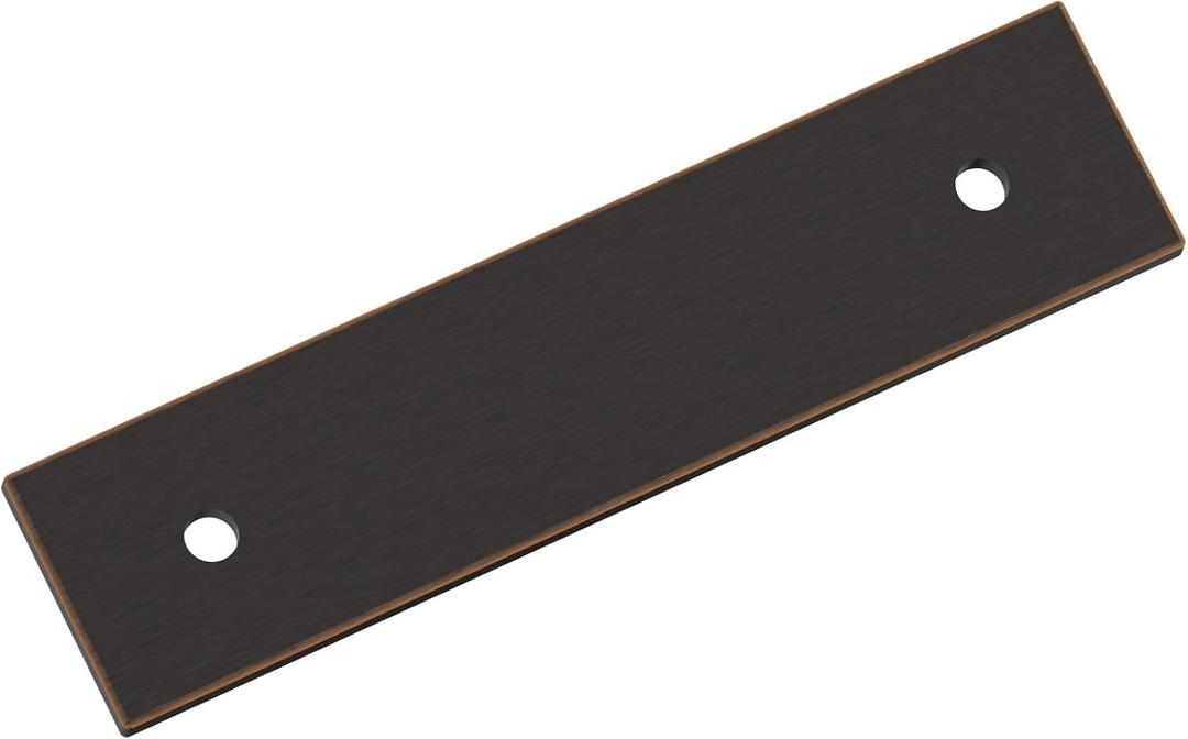 Amerock Ladera 3 inch (76mm) Center-to-Center Rectangle Oil-Rubbed Bronze Cabinet Pull Backplate, BP37761ORB