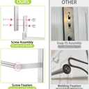 Over The Door Towel Racks for Bathroom, Over The Door Towel Rack, Towel Rack with Hooks for Door Hanging, Towel Bar Over The Door Towel Holder 16Inch, Brushed Nickel