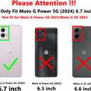 for Moto G Power 5G 2024 Case,with Screen Protectors and Camera Cover,[Military Grade] 16ft.Drop Tested Cover with Magnetic Kickstand Protective Case for Motorola G Power 5G 2024, Green