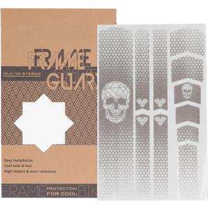 Bike Frame Protection Tape,Bike Frame Protector Stickerthickened Fade Resistant Decorative Pvc Bike Frame Tape,Bike Wrap for Mountain Road Bikes (Skull Head)
