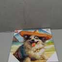 Madison Park 16"x16" Beach Playful Lively Dogs Print Canvas Wall Decor Art Blue