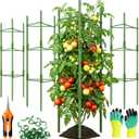 EWPJDK 6-Pack Tomato Cage for Garden Plant Support 48 INCH Garden Stakes Adjustable Tomato Cage for Climbing Plants Pots Vegetables Flowers Fruits (6, 48 Inches)