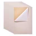 BENECREAT 20PCS Velvet (Ivory) Fabric Sticky Back Adhesive Sheets, A4 Sheet Self-Adhesive Durable and Water Resistant Multi-Purpose for Halloween Festival Art Craft Making