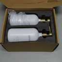 Janxin Glass Kitchen Soap Dispenser Set with Ceramic Tray,16.9 floz Hand and Dish Soap Dispenser for Kitchen and Bathroom Decor (White + Gold(Lotion))