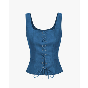 American Trends Women Pirate Renaissance Vest Cosplay Costume Waistcoat Halloween Steampunk Gothic Medieval Bodice XL Blue