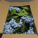 Lunmon 2 Pack 3ft Blue Artificial Hydrangea Tree Faux Hydrangea Tree UV Resistant Faux Silk Plant with Cement Base Pot Realistic Topiary Plant for Indoor Outdoor Garden Office Home Porch Patio Decor