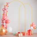 7.2FT+6FT Arch Wedding Arch Backdrop Stand, Heavy Duty Metal Arch Frame for Balloons, Flowers & Fabric, Event Decoration Stand for Ceremony, Party & Photos