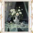 Saysmile Vintage 11x14 Picture Frame White, Textured Antique Picture Frames with Embossed Flower Design, Ornate Frame for 11x14 Photo, Resin Antique Frames Tabletop & Wall Hanging, Home Decor