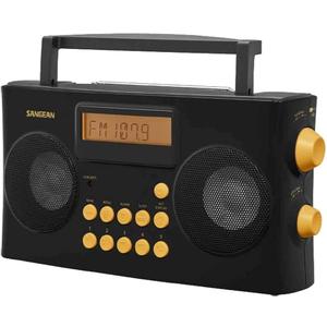 Sangean PR-D17 AM/FM-RDS Portable Radio Specially Designed for The Visually Impaired with Helpful Guided Voice Prompts, high Contrast Large Yellow Controls with Raised Symbols