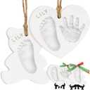 Baby Hand and Footprint Kit  Personalized Baby First Christmas Ornament, Newborn Footprint Ornament Keepsake, Easy DIY Dog Paw Print Kit, Newborn Christmas Gifts for Boys, Girls, New Mom (with Love)