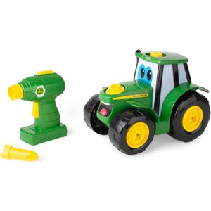 John Deere Tractor Toy and Toy Drill - Toddler STEM Take Apart Toys with 16 Individual Pieces and Kids Tools - Kids Building Toys Ages 3 Years and Up (Green)