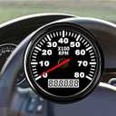 85MM Boat RPM Tachometer Outboard 0-8000RPM Tacho Meter Gauge Waterproof for Car Truck Marine Diesel Gasoline Engine RPM Tacho Gauge 9-32V with LCD Hourmeter Red Backlight