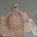 OEAK Womens Wireless Bras Supportive Seamless Full Coverage Bra Push Up Comfortable Bra No Underwire Everyday Tshirt Bras (Pink Leopard, Large)