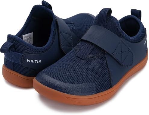 WHITIN Little/Big Kid Wide Width Barefoot Shoes | Boys/Girls Minimalist Elastic Opening Sneakers | Flexible- Zero Drop Sole 12 Wide Little Kid