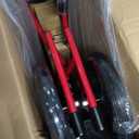 Drive Medical Lightweight Expedition Folding Transport Wheelchair - Ultra Lightweight Mobility Support for Seniors & Adults - Strong Aluminum Frame - Hand Brakes - Compact Folding Travel Chair - Red