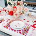WRAPAHOLIC 50 Sheets Valentines Day Paper Place Mats - 11 x 17 Inch Disposable Placemat Love Heart Decorative Paper Table Mats for Dinner Table Setting Holiday Party Supplies