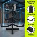 Cable Attachments Rack for Gym Accessories, Lat Pull Down Bar Organizer with Hooks, Home Gym Storage Rack for LAT Pulldown Attachments