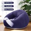 6 Pcs Bean Bag Chairs for Adults Inflatable Chairs with Electric Air Pump Blow up Couch Folding Portable Inflatable Couch Lazy Sofa for Reading Living Room Camping (Blue)