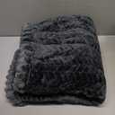 Smiry Non Slip Couch Covers for Dogs, Fuzzy Pet Couch Covers for 2-3 Cushion Sofa Pet Friendly, Soft Sofa Slipcovers Cushion Furniture Protector Washable (Dark Grey, 27.6" x 59")