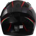 KYPARA Full Face Motorcycle Helmet with Internal Tinted Visor & DOT Approved for Moped ATV Cruiser Scooter (Bright Red, Large)