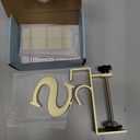 Monogrammed Christmas Stocking Holder with Initials,2 in 1 Garland and Stocking Letter Hanger for Mantle,2 Hooks Gold Letter Stocking Holder for Xmas Fireplace (Letter-S)