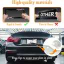 Cherry Blossom License Plate Frame Pink License Plate Cover Funny Auto Accessory Bracket Aluminum Metal Black License Plate Frames for Women Men (Set of 2, 12.3" x 6.3")