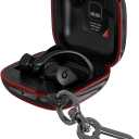 Cover Compatible with Powerbeats Pro Case, Full Protective Shockproof Anti-Slip Silicone Case for Beats Powerbeats Pro 2020 (Black Edge+Burgundy)