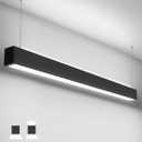 kadision 4FT Linkable LED Linear Light, 3CCT Selectable 30/35/40/45/50W Dimmable Up/Down Lights, Suspended Architectural Linear LED Light Fixture for Office Salon Cafe, 1-Pack
