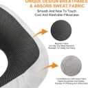 2 x Glowki Travel Neck Pillow 100% Pure Memory Foam, 2025 New Neck Pillows for Sleeping, Neck Pillow for Travel Comfortable U Shape, Portable Ergonomic Design for TravelingCarWashable Cover(Grey)