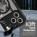 MOWIME Magnetic for iPhone 17 Pro Case, [Compatible with MagSafe] Cute Butterfly Pattern for Women Girls Shockproof Translucent Matte Protective Case for iPhone 17 Pro, Black