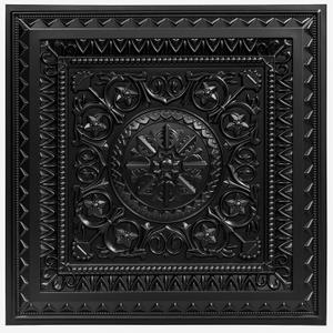Art3d Drop Ceiling Tiles, Glue up Ceiling Tiles, 2'x2' Plastic Sheet in Black (12-Pack, 48 Sq.ft)