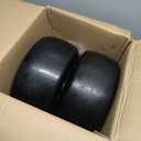 13x6.50-6 Lawn Mower Tires Flat Free, Zero Turn Mower Front Tires for Residential and Commercial, 13x6.5-6 Flat Free Tire and Wheel, 3/4" & 5/8" Bearing, 3.25"-7.65" Center Hub, 2Pack Gray