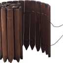 Decorative Wood Garden Edging Border Fence for Yard, Patio, Path, Flower Bed, 11.8" H,2pcs