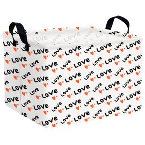 Rectangular Heart Basket Kids Baby Girls Basket Cute Toy Storage Bin Organizer Shelf Book Love Room Decor(Hearts)