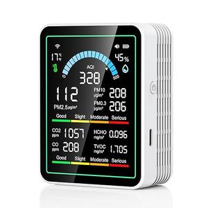 Air Quality Monitor Indoor, 10 in 1 Portable Smartair Quality Tester for CO2 | CO | TVOC | HCHO | Temp | AQI | PM0.31 Detection Hum for Home Cars Plants, Pets, Car, Hotel