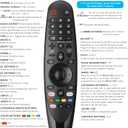 Voice Magic Remote for LG OLED QNED NanoCell Webos Smart TV Magic Remote Control Replacement AKB75855501 AN-MR20GA MR19BA MR21 MR22 MR23 MR24 GA GN GC MR18BA MR650A, with Pointer Function