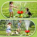 Sprinkler for Kids Outdoor Water Toys: 3 in 1 Flower Toddler Sprinkler Toy, Summer Outside Yard Water Game Toys Attaches to Garden Hose Splashing Fun Toys for 3 4 5 6 7 8 Year Old Boys Girls Gifts