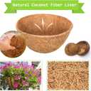 Riare 2 Pack 10 Inch Round Coco Liners Replacement- 100% Natural Coconut Coir Liners for Hanging Baskets, Garden Flower Vegetables Planter Pot, Window Box, Fence, Decks