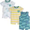 Onesies Brand baby-boys 3-pack Romper (24 Months, Critters)
