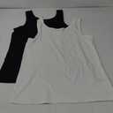 Amazon Essentials Women's Slim-Fit Tank Top, Pack of 2 Black and White XL
